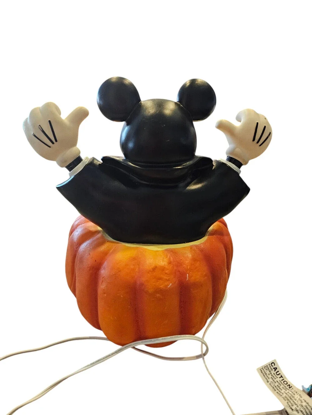 VINTAGE 1996 DISNEY VAMPIRE DRACULA MICKEY MOUSE PUMPKIN JACK-O-LANTERN LIGHTED